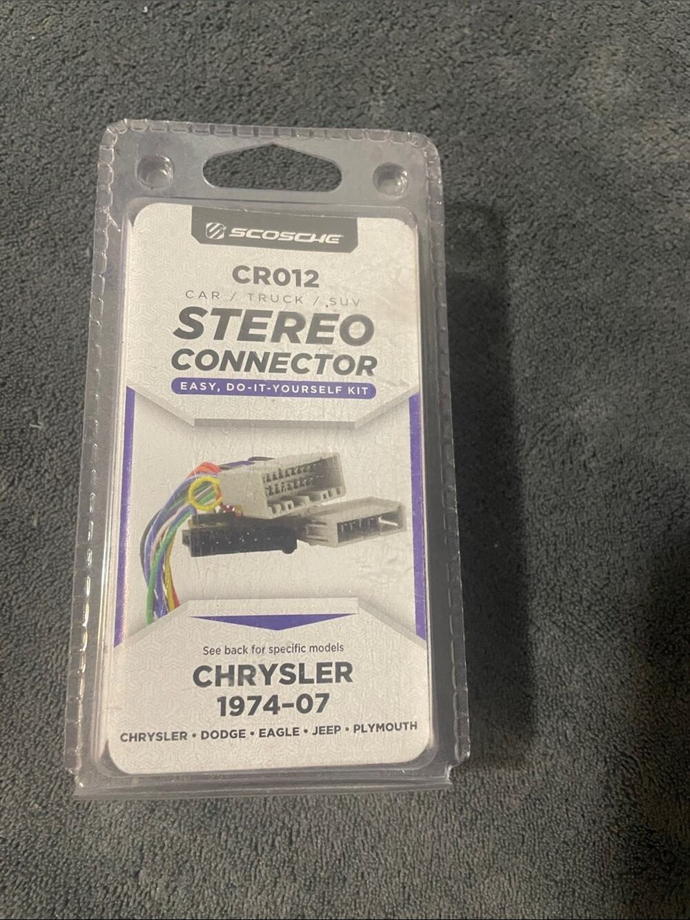 Scosche CR012 Chrysler Stereo Connector – White